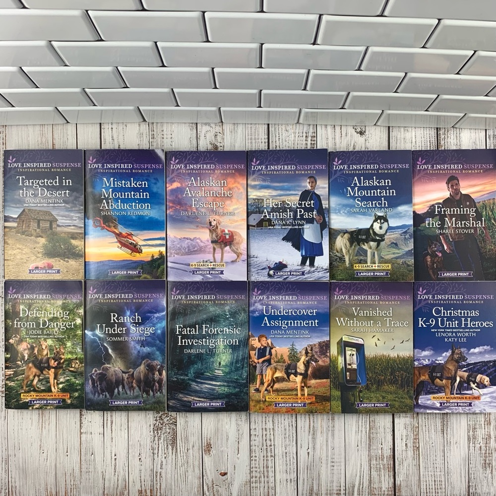 Lot Of 12 Harlequin Love Inspired Suspense Larger Print Romance Books 2022-2023
